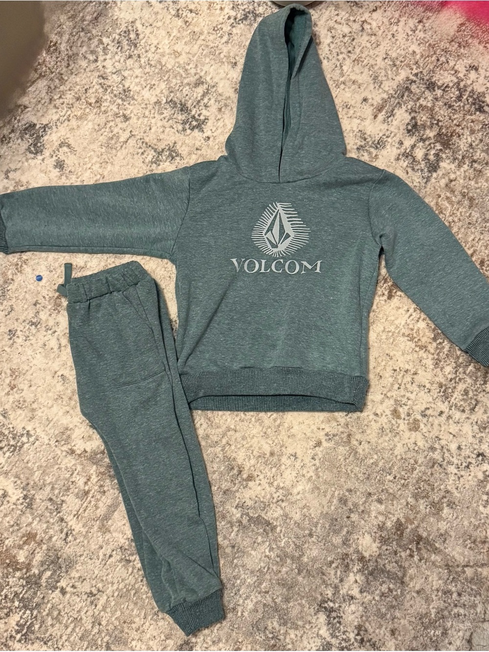 Volcom Kids Teal Green Hoodie & Jogger Set